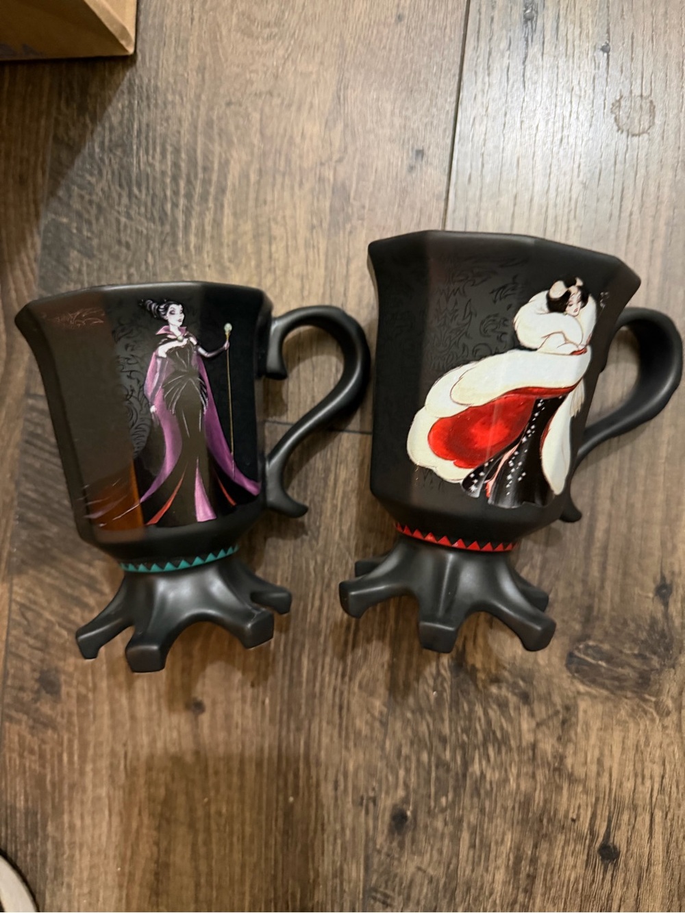 Disney Villains Fashion Ceramic Mugs Set Cruella De Vil Maleficent